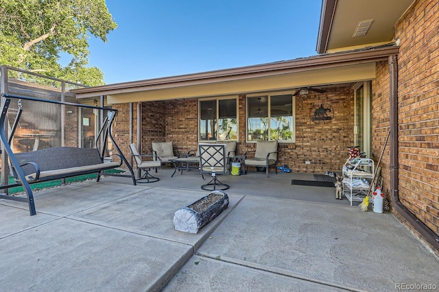 view of patio / terrace with an outdoor hangout area