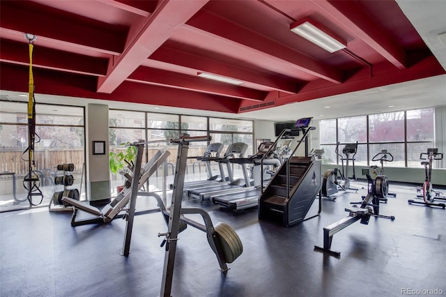 view of exercise room