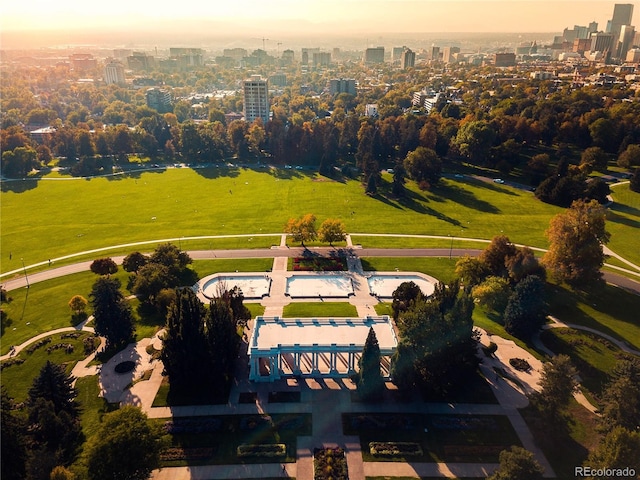 bird's eye view featuring a view of city