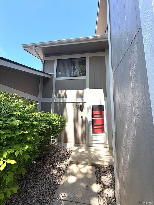view of exterior entry