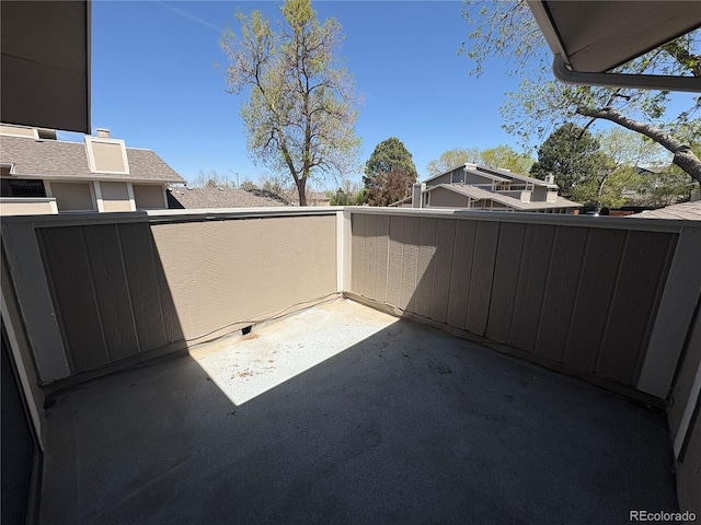 view of patio / terrace with a balcony