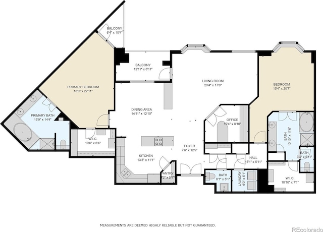 8100 E Union Ave Unit 1502, Denver, CO 80237 - floor plan / room layout