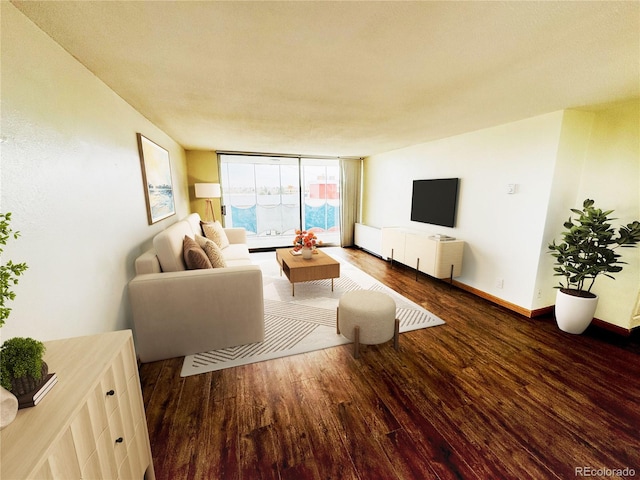 1155 N Ash St Unit 908, Denver, CO 80220 - living area featuring wood finished floors and baseboards