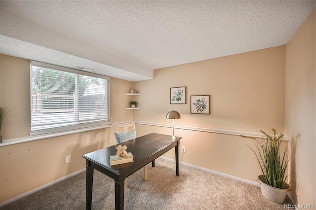 5602 S Yank Ct, Littleton, CO 80127 - home office with carpet flooring and a textured ceiling