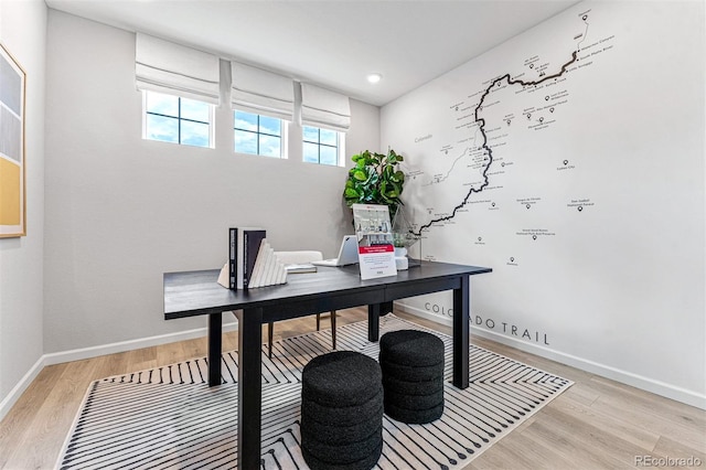 2110 Wagon Wheel Aly, Brighton, CO 80601 - office area featuring light wood finished floors and recessed lighting