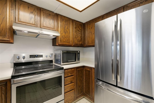 kitchen with stainless steel appliances