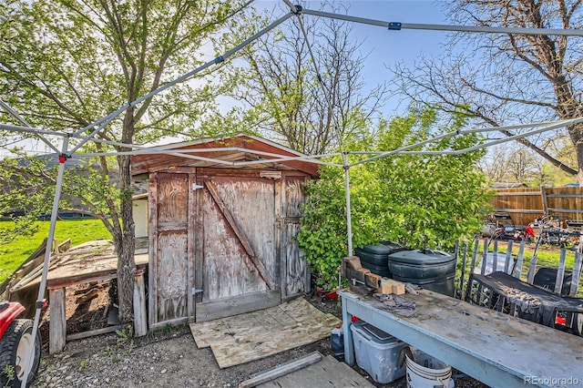 view of outdoor structure