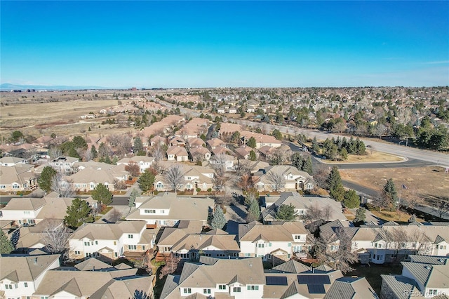 drone / aerial view with a residential view