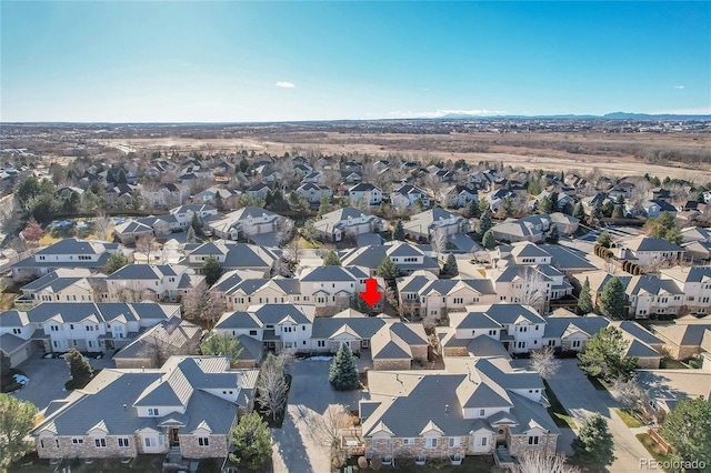 aerial view featuring a residential view