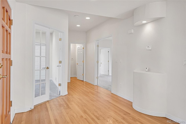 interior space featuring light wood-type flooring