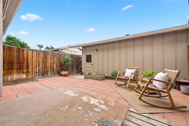 view of patio with fence