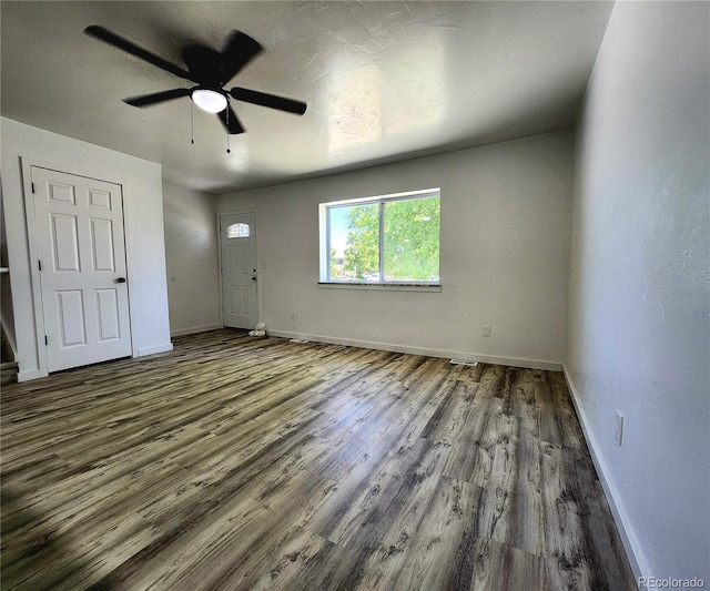 16800 E Bails Pl, Aurora, CO 80017 - spare room featuring wood finished floors and ceiling fan