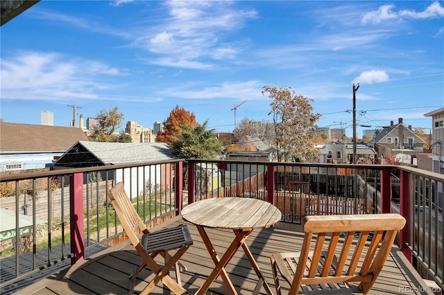 view of wooden deck