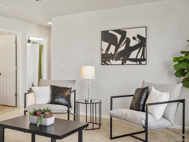 800 Boulder Peak Ave, Erie, CO 80516 - living area with carpet floors and a ceiling fan