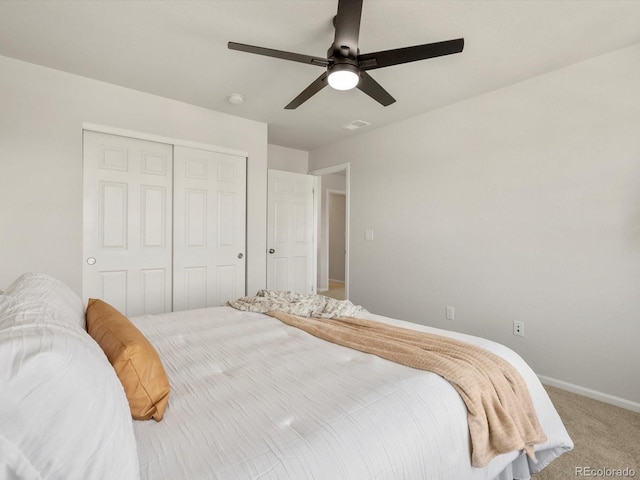 800 Boulder Peak Ave, Erie, CO 80516 - carpeted bedroom featuring a closet and a ceiling fan