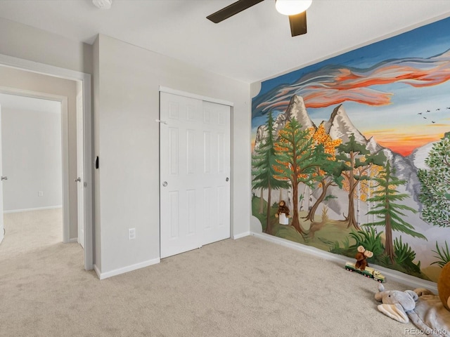 800 Boulder Peak Ave, Erie, CO 80516 - unfurnished bedroom with carpet flooring, ceiling fan, and a closet