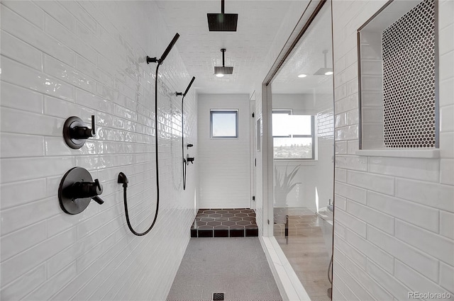 8700 Lost Lake Dr, Franktown, CO 80116 - bathroom with tile walls and tiled shower