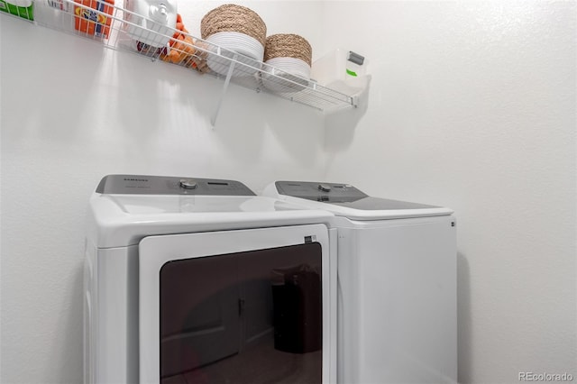laundry room featuring independent washer and dryer