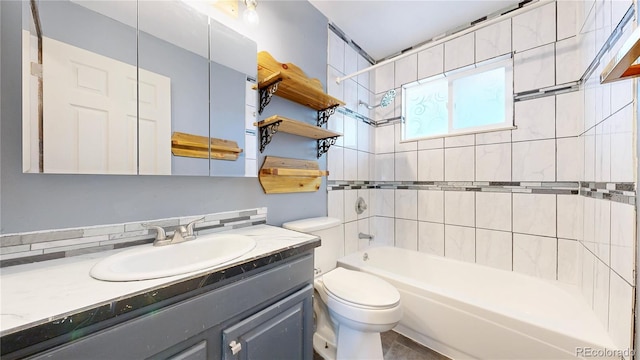 321 Stockton Ct, Gilcrest, CO 80623 - full bathroom with toilet, shower / tub combination, and vanity