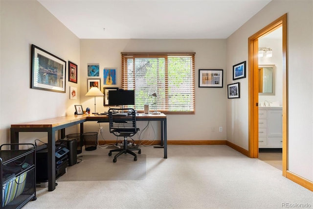 29962 Troutdale Ridge Rd, Evergreen, CO 80439 - carpeted home office with baseboards