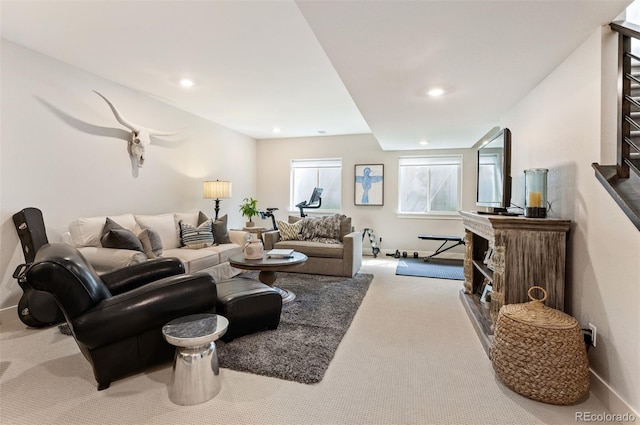 view of carpeted living room