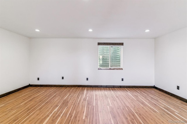 40192 Margaret Dr, Elizabeth, CO 80107 - empty room with light wood-style flooring, baseboards, and recessed lighting