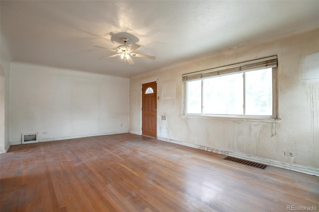 1335 Locust St, Denver, CO 80220 - entryway featuring wood finished floors and ceiling fan