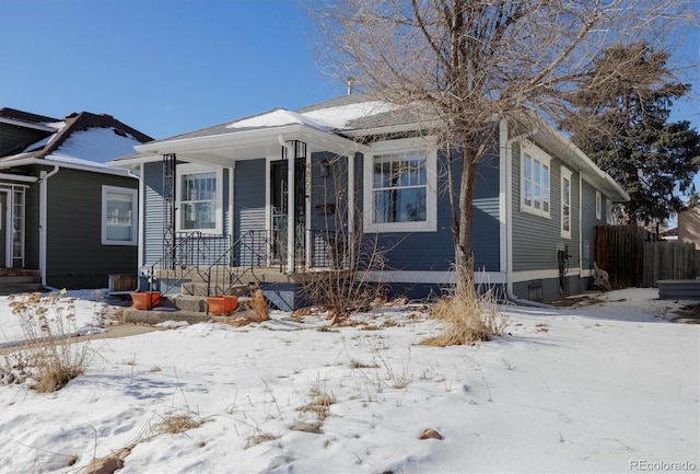 view of front of house featuring covered porch