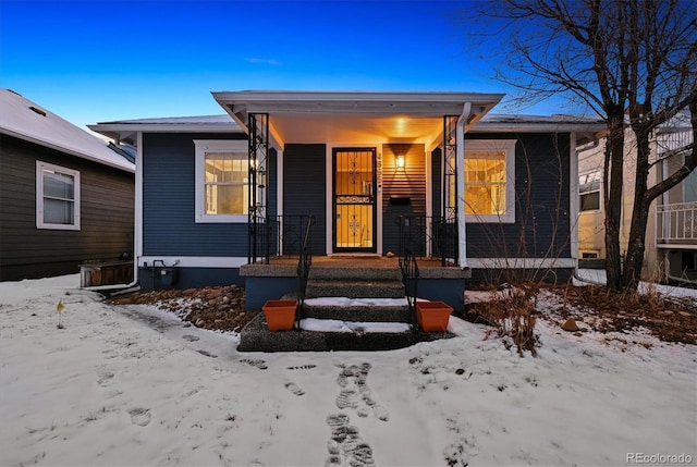 bungalow-style house featuring a porch