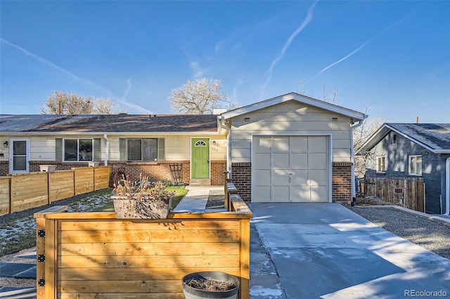 ranch-style house with a garage