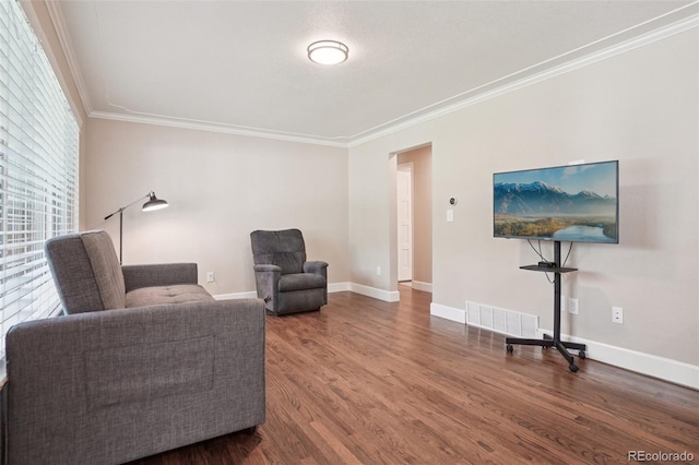 7650 W 24th Ave, Lakewood, CO 80214 - sitting room with crown molding and wood finished floors