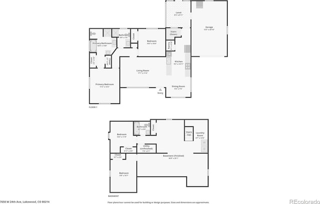 7650 W 24th Ave, Lakewood, CO 80214 - view of property floor plan