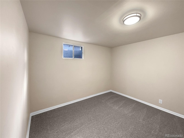 basement with carpet floors