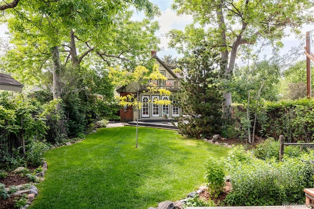 4224 N Clay St, Denver, CO 80211 - view of grassy yard featuring french doors