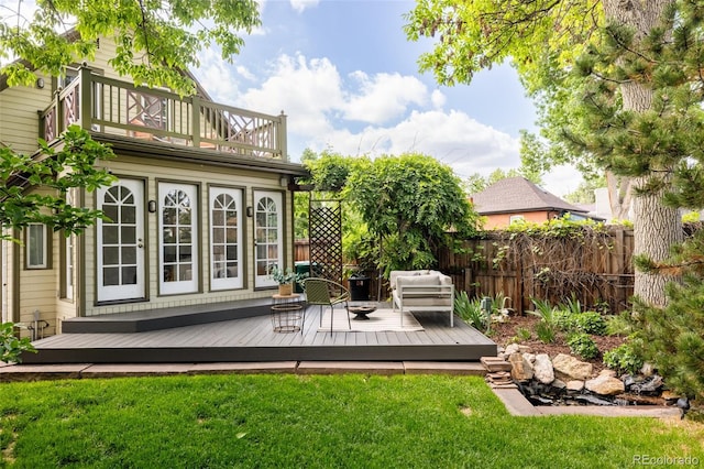 4224 N Clay St, Denver, CO 80211 - rear view of house with a balcony and a deck