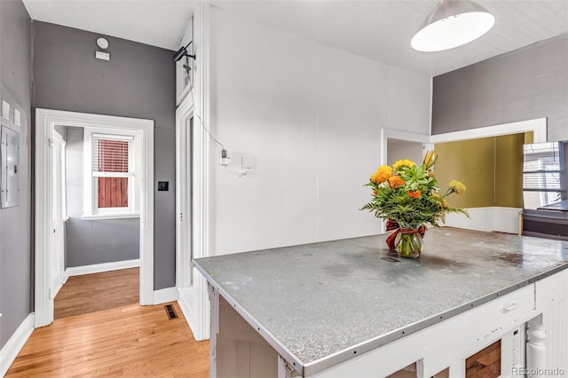 kitchen featuring light hardwood / wood-style floors