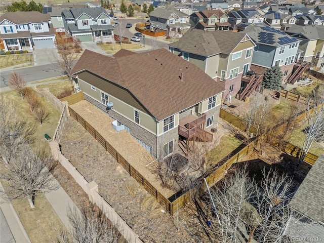 drone / aerial view featuring a residential view