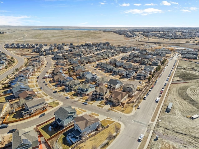 bird's eye view with a residential view