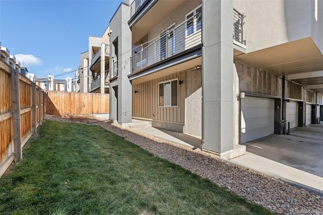 view of property with a garage