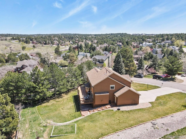 bird's eye view featuring a residential view