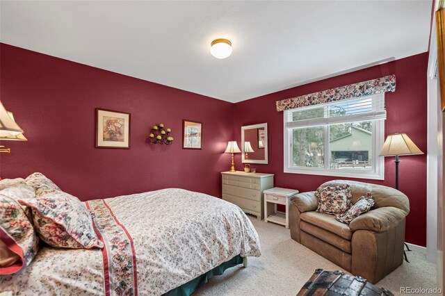 view of carpeted bedroom