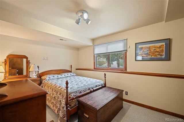 view of carpeted bedroom