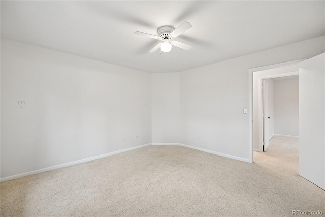 723 Eaton Rd, Palmer Lake, CO 80133 - empty room featuring a ceiling fan, baseboards, and light carpet