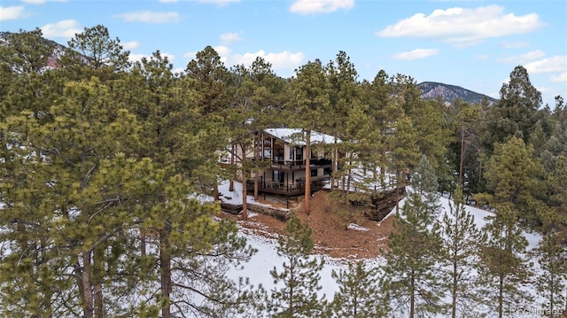 723 Eaton Rd, Palmer Lake, CO 80133 - bird's eye view featuring a forest view