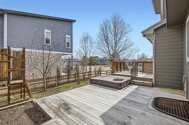 deck with fence