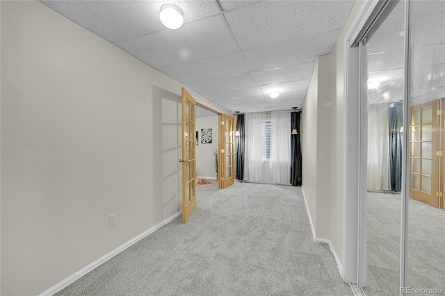 1229 James Cir Unit 1, Lafayette, CO 80026 - corridor with carpet and a paneled ceiling