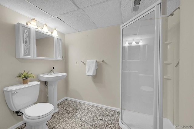 1229 James Cir Unit 1, Lafayette, CO 80026 - full bath with a stall shower and a paneled ceiling