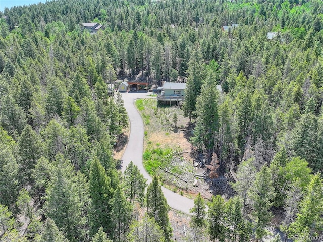 8340 London Ln, Conifer, CO 80433 - view from above of property featuring a forest