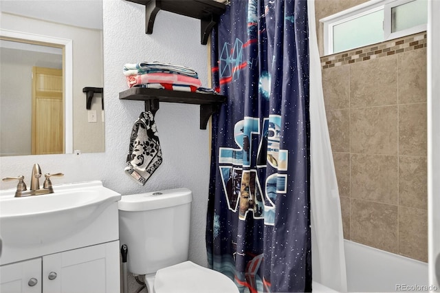 8340 London Ln, Conifer, CO 80433 - full bathroom featuring vanity and shower / bath combo