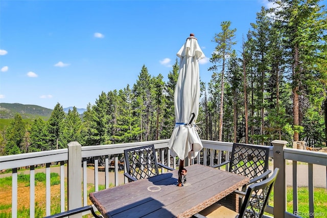 8340 London Ln, Conifer, CO 80433 - deck with a forest view